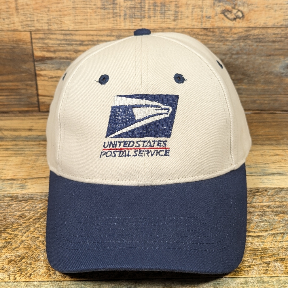 USPS Beige and Navy Cap Strapback Hat